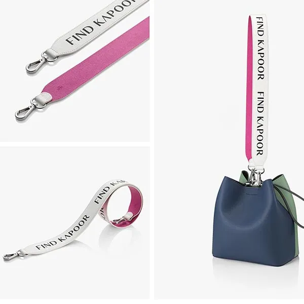 Túi Đeo Chéo Nữ Find Kapoor Pingo Bag 20 Basic Lettering Line Set FBPG20BLBBR Màu Xanh
