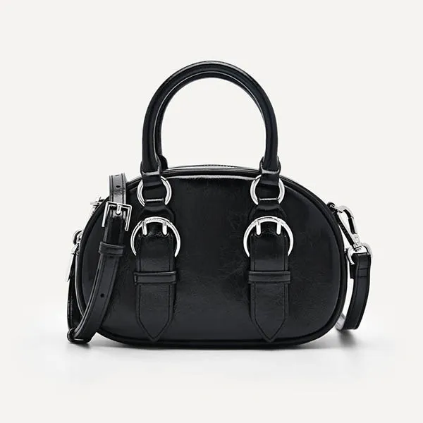 Túi Đeo Chéo Nữ Pedro Mini Buckle Handbag Black 55060020 Màu Đen - Túi xách - Vua Hàng Hiệu