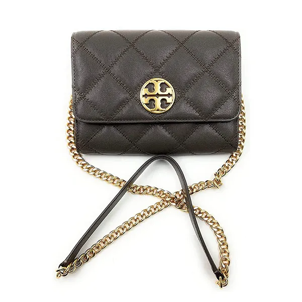 Túi Đeo Chéo Tory Burch Willa Women's Quilted Leather Crossbody Bag With Chain Màu Xám - Túi xách - Vua Hàng Hiệu