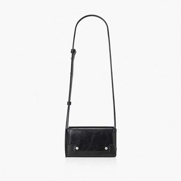 Túi Đeo Chéo Unisex Find Kapoor Marc 18 Crinkled FBMC18CR0BK Màu Đen