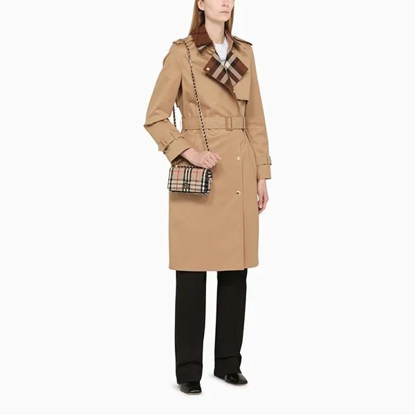 Túi Đeo Vai Burberry Lola Vintage-check Shoulder Bag Màu Be - Túi xách - Vua Hàng Hiệu