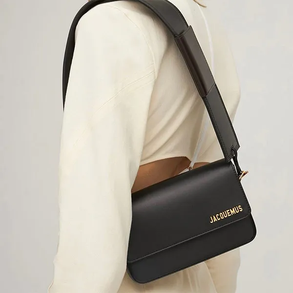Túi Đeo Vai Jacquemus Le Carinu Shoulder Bag Màu Đen Size 19