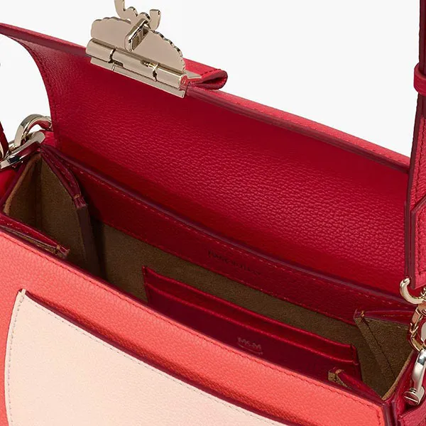 Túi Đeo Vai MCM Tracy Shoulder Bag In Color Block Leather Màu Đỏ