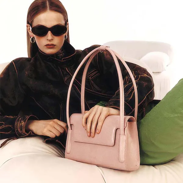 Túi Đeo Vai Nữ Find Kapoor Marty Bag 26 Crinkled FBMT26CR0PL Màu Hồng