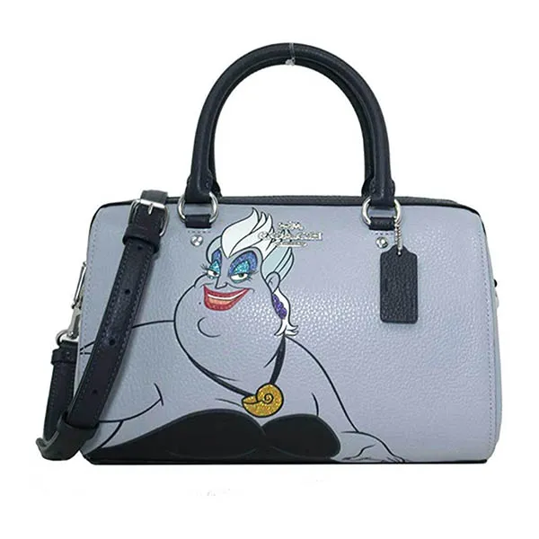 Túi Xách Nữ Coach Villains The Little Mermaid Rowan Ursula 2way Satchel Boston Bag Màu Xanh Đen