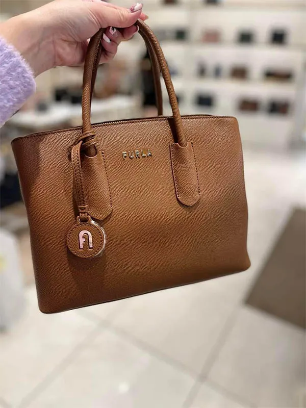 Túi Xách Furla Tessa Medium Satchel Brown Màu Nâu