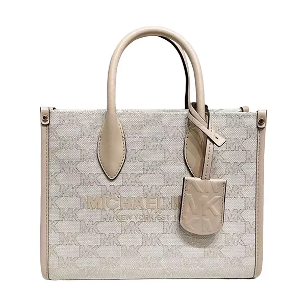 Túi Xách Michael Kors MK Mirella Small Top Zip Crossbody Natural MLT Màu Trắng - Túi xách - Vua Hàng Hiệu