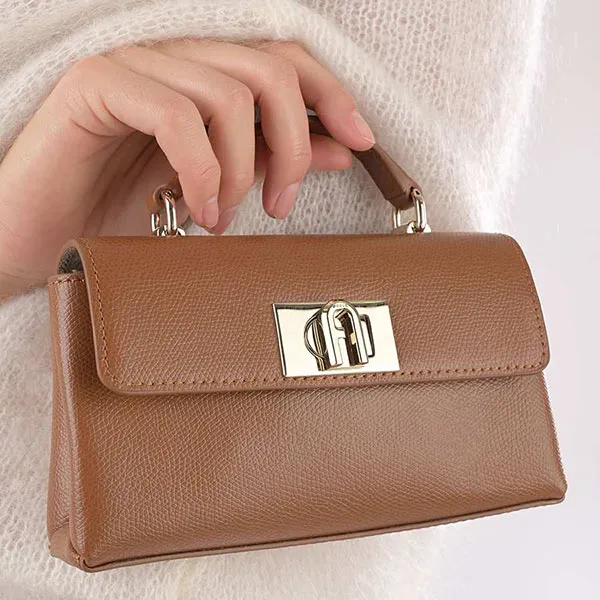 Túi Xách Tay Fula 1927 Mini Crossbody Top Màu Nâu