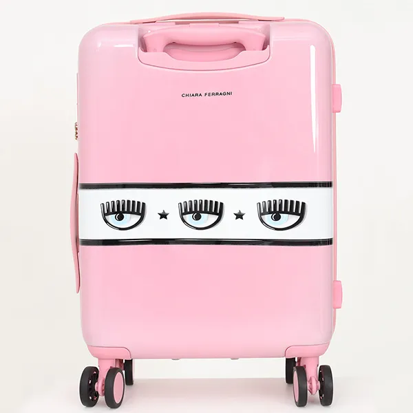 Vali Chiara Ferragni Logomania Hardshell Suitcase Màu Hồng Size Cabin - Túi xách - Vua Hàng Hiệu