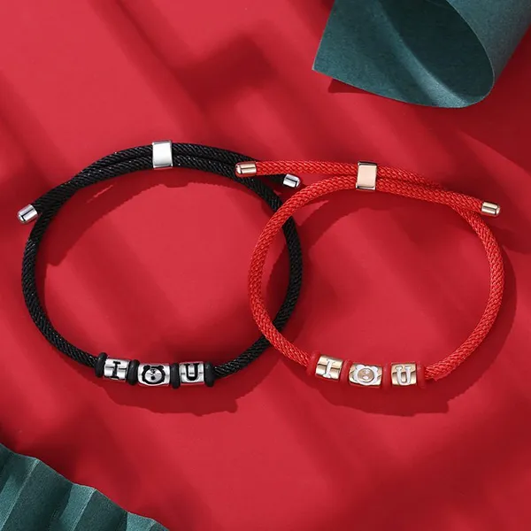 Vòng Đeo Tay Đôi LiLi Jewelry Dây Bện Lili_569669 Màu Đen/Đỏ - Trang sức - Vua Hàng Hiệu
