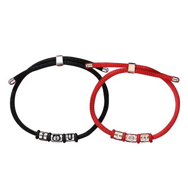 Vòng Đeo Tay Đôi LiLi Jewelry Dây Bện Lili_569669 Màu Đen/Đỏ - Trang sức - Vua Hàng Hiệu