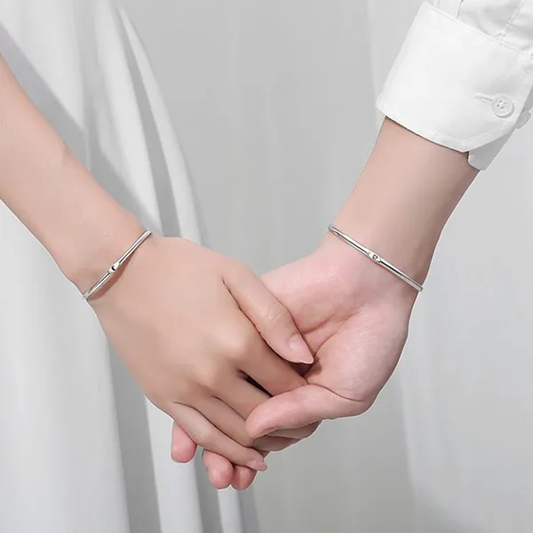 Vòng Đeo Tay Đôi LiLi Jewelry Sun And Moon Lili_836993 Màu Bạc - Trang sức - Vua Hàng Hiệu