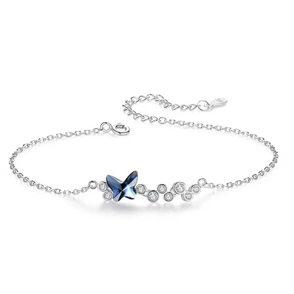 Vòng Đeo Tay LiLi Jewelry Butterfly Đính Đá Swarovski, CZ Lili_327692 Màu Bạc - Trang sức - Vua Hàng Hiệu