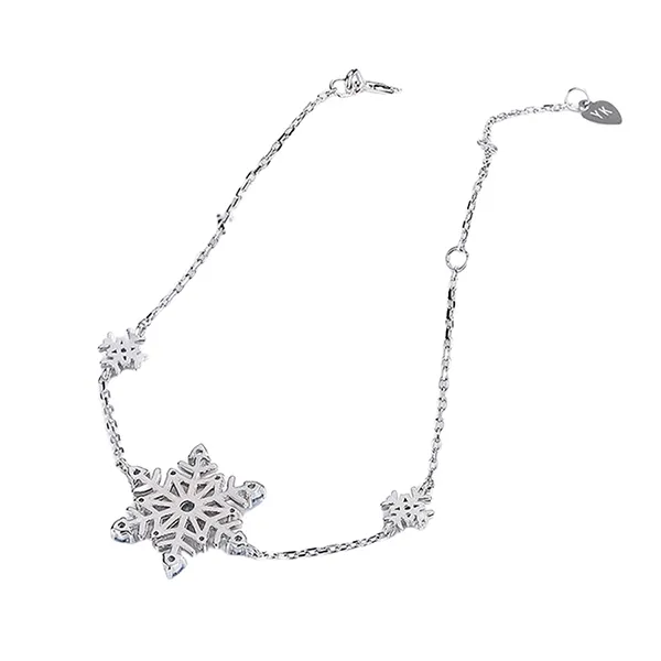 Vòng Đeo Tay LiLi Jewelry Hình Bông Tuyết Keva Đính Đá CZ Lili_832781 Màu Bạc Xanh - Trang sức - Vua Hàng Hiệu