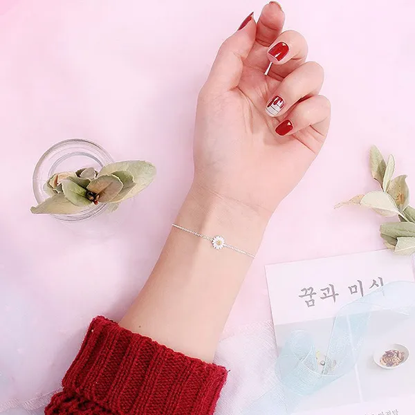 Vòng Đeo Tay LiLi Jewelry Hình Hoa Cúc Họa Mi Lili_975918 Màu Bạc - Trang sức - Vua Hàng Hiệu