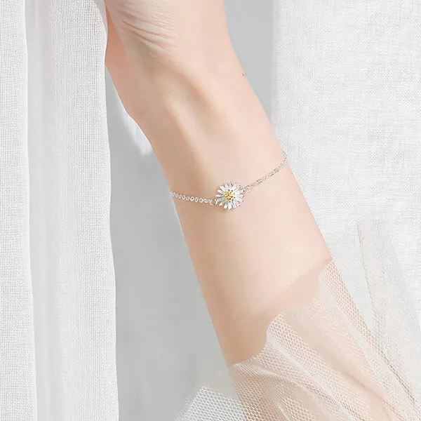 Vòng Đeo Tay LiLi Jewelry Hình Hoa Cúc Họa Mi Lili_975918 Màu Bạc - Trang sức - Vua Hàng Hiệu