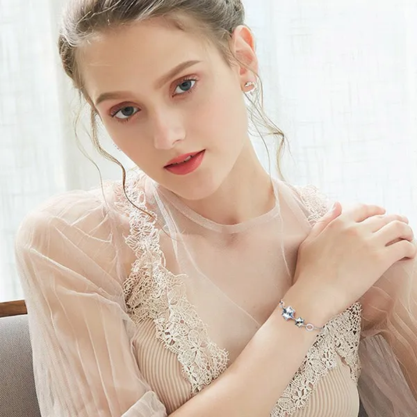 Vòng Đeo Tay LiLi Jewelry Mạ Bạch Kim Đính Đá Swarovski Lili_929485 Màu Bạc - Trang sức - Vua Hàng Hiệu