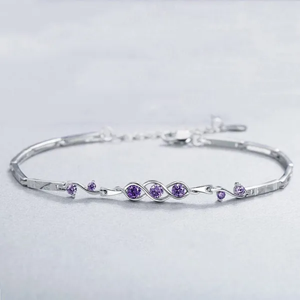 Vòng Đeo Tay LiLi Jewelry The Beauty Đính Đá Cz Lili_421447 Màu Tím