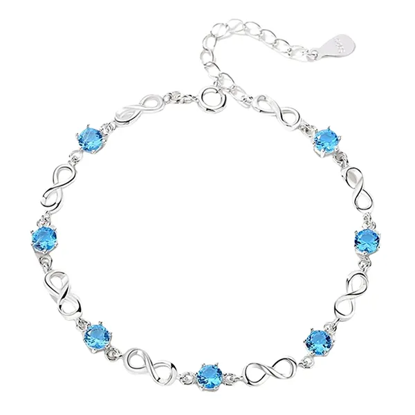 Vòng Đeo Tay LiLi Jewelry Vô Cực Eunice Lili_637129 Màu Bạc Xanh - Trang sức - Vua Hàng Hiệu