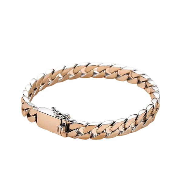 Vòng Đeo Tay Nam LiLi Jewelry Double C Lili_746785 Màu Bạc Size 19