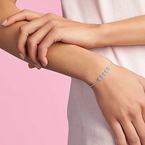 Vòng Đeo Tay Pandora Women Silver Hand Chain Bracelet 598510C01 Màu Bạc - Trang sức - Vua Hàng Hiệu