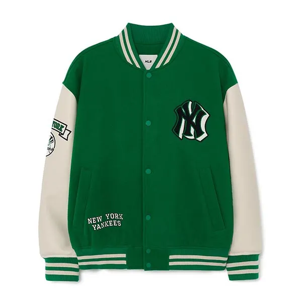 Áo Bomber MLB Varsity Jumper New York Yankees 3AJPV0131-50GNP Màu Xanh Trắng - Thời trang - Vua Hàng Hiệu