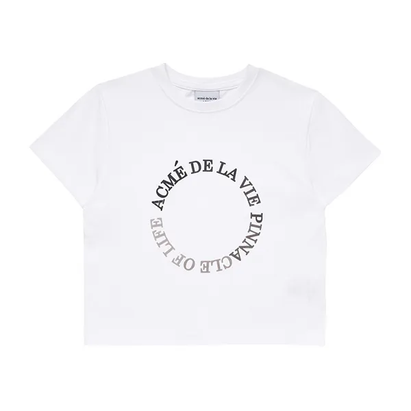 Áo Croptop Acmé De La Vie ADLV T-Shirt Crop Top Circle Logo Màu Trắng - Thời trang - Vua Hàng Hiệu