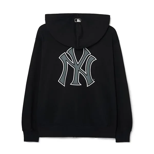 Áo Hoodie MLB Big Logo Overfit Hood Zip-up New York Yankees 3ATRB0231-50BKS Màu Đen