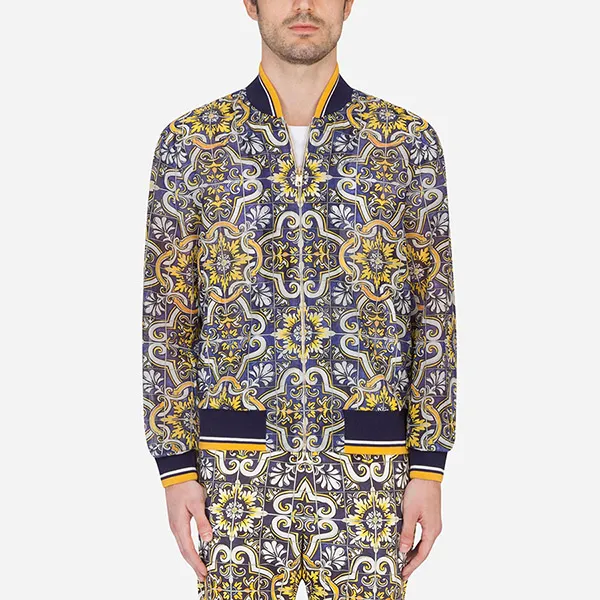 Áo Khoác Nam Dolce & Gabbana D&G Majolica Detail G9SE4T HHM5U HB1MQ Phối Màu Size 48