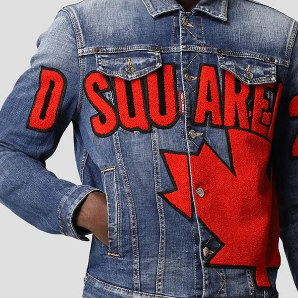 Áo Khoác Dsquared2 Giubbino Denim S74AM1241 S30664 Màu Xanh Size 46