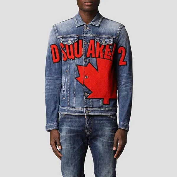 Áo Khoác Dsquared2 Giubbino Denim S74AM1241 S30664 Màu Xanh Size 46
