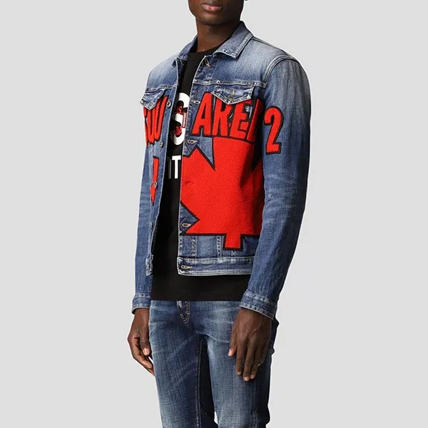 Áo Khoác Dsquared2 Giubbino Denim S74AM1241 S30664 Màu Xanh Size 46