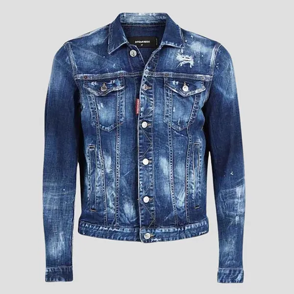 Áo Khoác Dsquared2 Icon Spray Dan Denim S79AM0033 S30342 Màu Xanh - Thời trang - Vua Hàng Hiệu