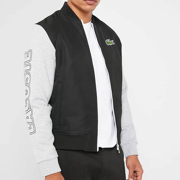 Áo Khoác Lacoste Live Hunter Bomber Sport BH1553-EQD Men's Collection Màu Đen Xám Size M