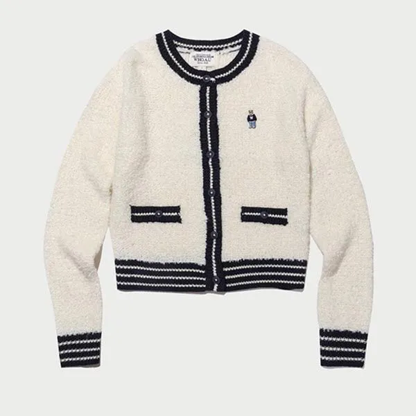 Áo Khoác Len WHOAU Steve Bookle / WHCKC4T41F Màu Trắng Size S - Thời trang - Vua Hàng Hiệu