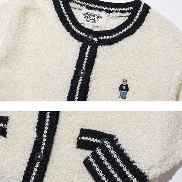 Áo Khoác Len WHOAU Steve Bookle / WHCKC4T41F Màu Trắng Size S - Thời trang - Vua Hàng Hiệu