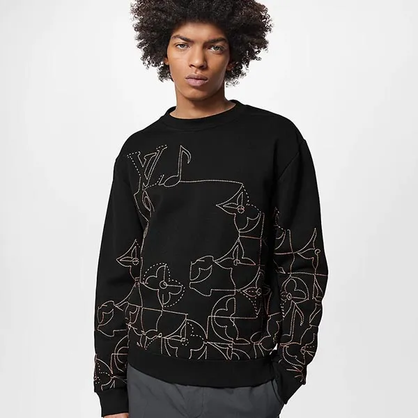 Áo Nỉ Nam Louis Vuitton LV Music Line 1AAT5Y Màu Đen Size S - Thời trang - Vua Hàng Hiệu