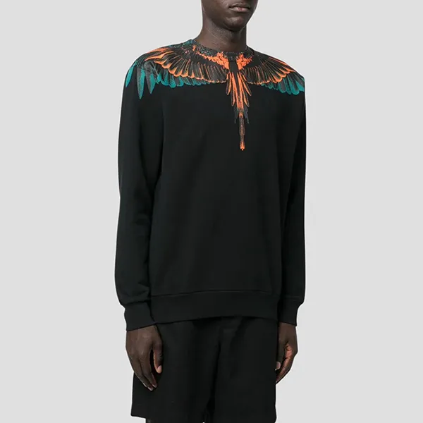 Áo Nỉ Marcelo Burlon Icon Wings CMBA009F22FLE001 1020 Màu Đen Size XXS