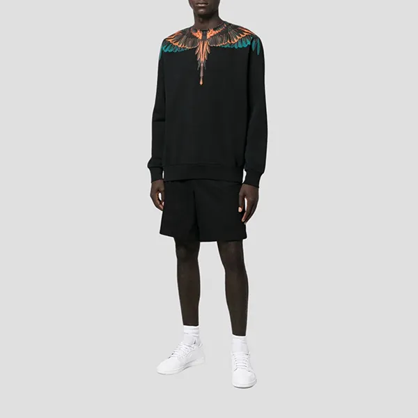 Áo Nỉ Marcelo Burlon Icon Wings CMBA009F22FLE001 1020 Màu Đen Size XXS