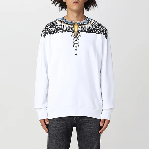 Áo Nỉ Marcelo Burlon Icon Wings CMBA009F22FLE002 0107 Màu Trắng Size S
