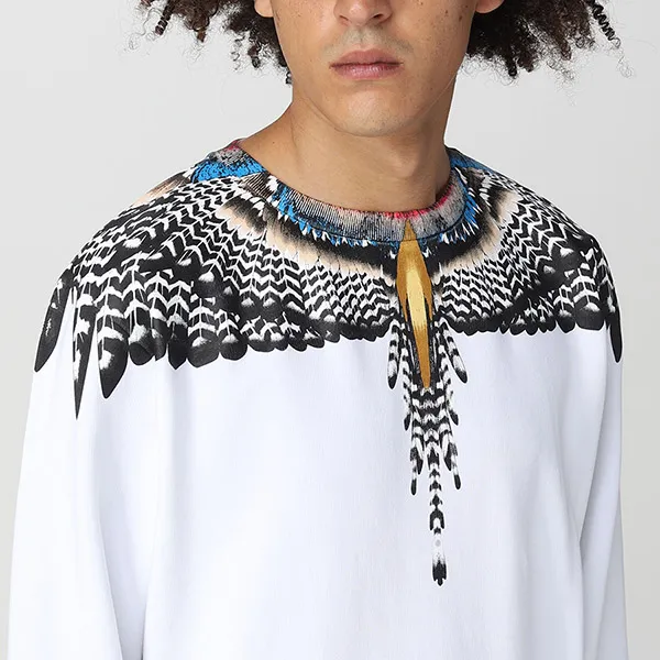 Áo Nỉ Marcelo Burlon Icon Wings CMBA009F22FLE002 0107 Màu Trắng Size XS