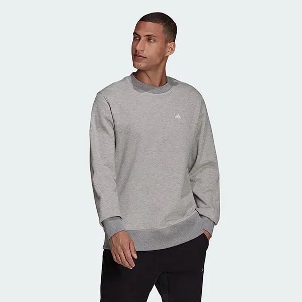 Áo Nỉ Sweater Adidas M FI CC Crew H45372 Màu Xám Size L