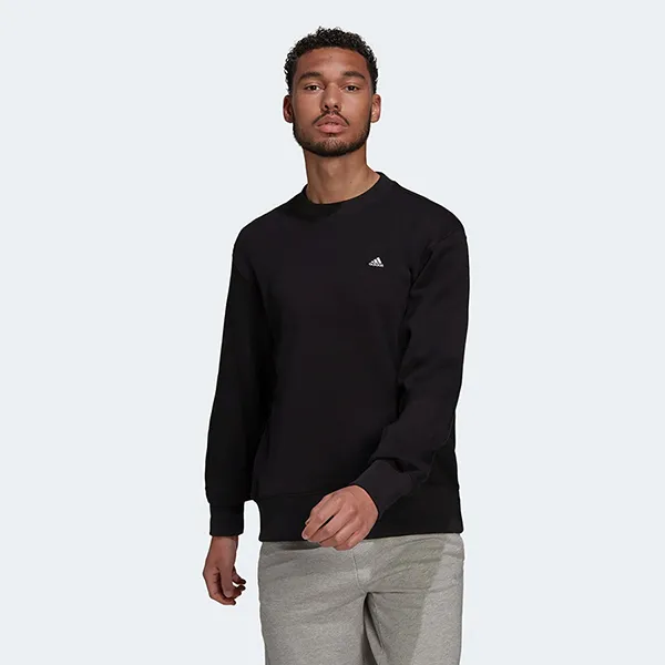 Áo Nỉ Sweater Adidas M FI CC Crew H45395 Màu Đen Size L