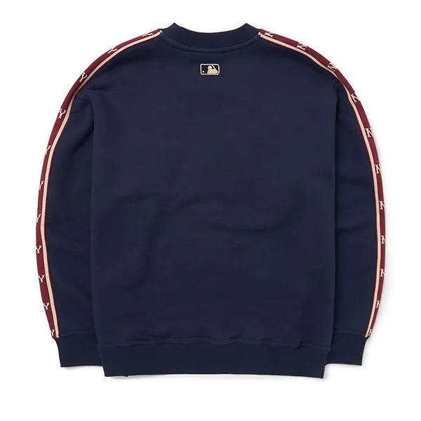 Áo Nỉ Sweater MLB Diamond Monogram Tape Sweatshirt New York Yankees 3AMTM0826-50NYD Màu Xanh Navy Size S