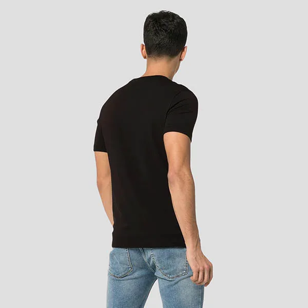 Áo Phông Nam Dolce & Gabbana D&G Logo Embroidered In Black M8C03J FUECG N0000 Màu Đen