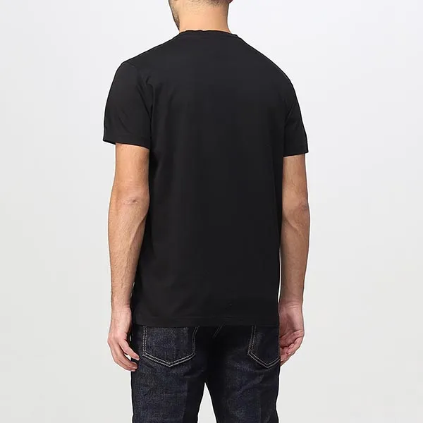 Áo Phông Dsquared2 Black Two Leaves Printed S71GD1191 S22427 900 Màu Đen Size M