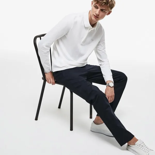 Áo Polo Dài Tay Lacoste Men's Polo PH9435 001 Màu Trắng Size S - Thời trang - Vua Hàng Hiệu