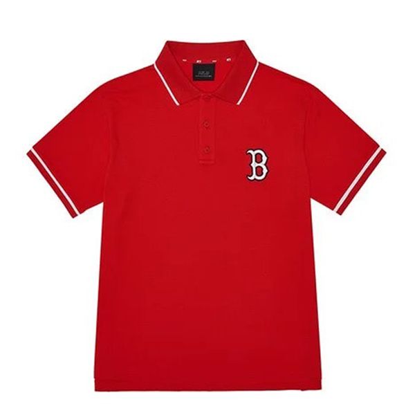 Áo Polo MLB Basic Overfit Pique T-Shirt Boston Redsox 31TSQ2131-43R Màu Đỏ Size XS - 1