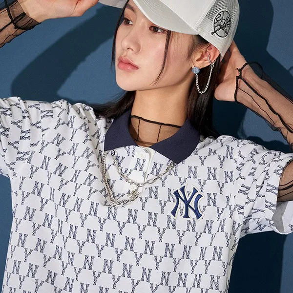 Áo Polo MLB Monogram Allover Collar Short Sleeve T-shirt New York Yankees 31TSQM131-50N Size S - Thời trang - Vua Hàng Hiệu