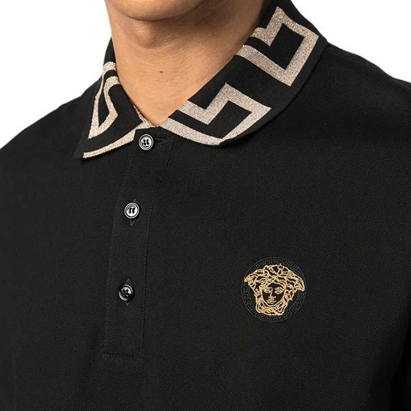 Áo Polo Versace Black Polo Shirt A874021A061991B000 Màu Đen Size S - 4